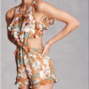 Fun flower cutout romper